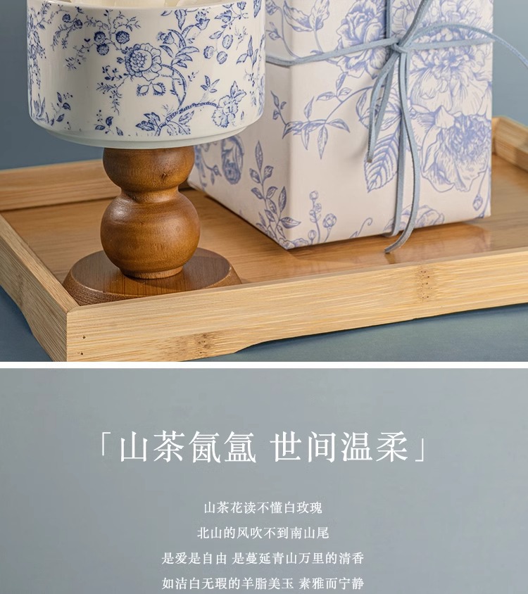 山茶花香薰蜡烛礼盒套装家用卧室内香薰大豆蜡高级感伴手礼送女生详情11