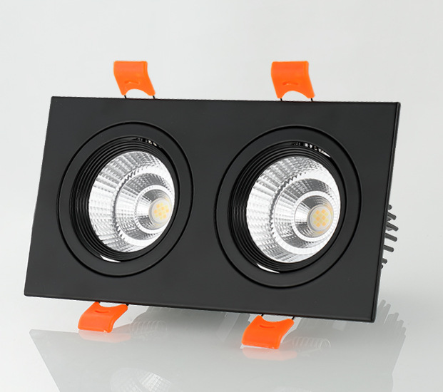 cob square spotlights, grille lights, led bold lights, ceiling lights, single-head, double-head, triple-head downlights, shopping malls, exhibition halls, living rooms pic 8