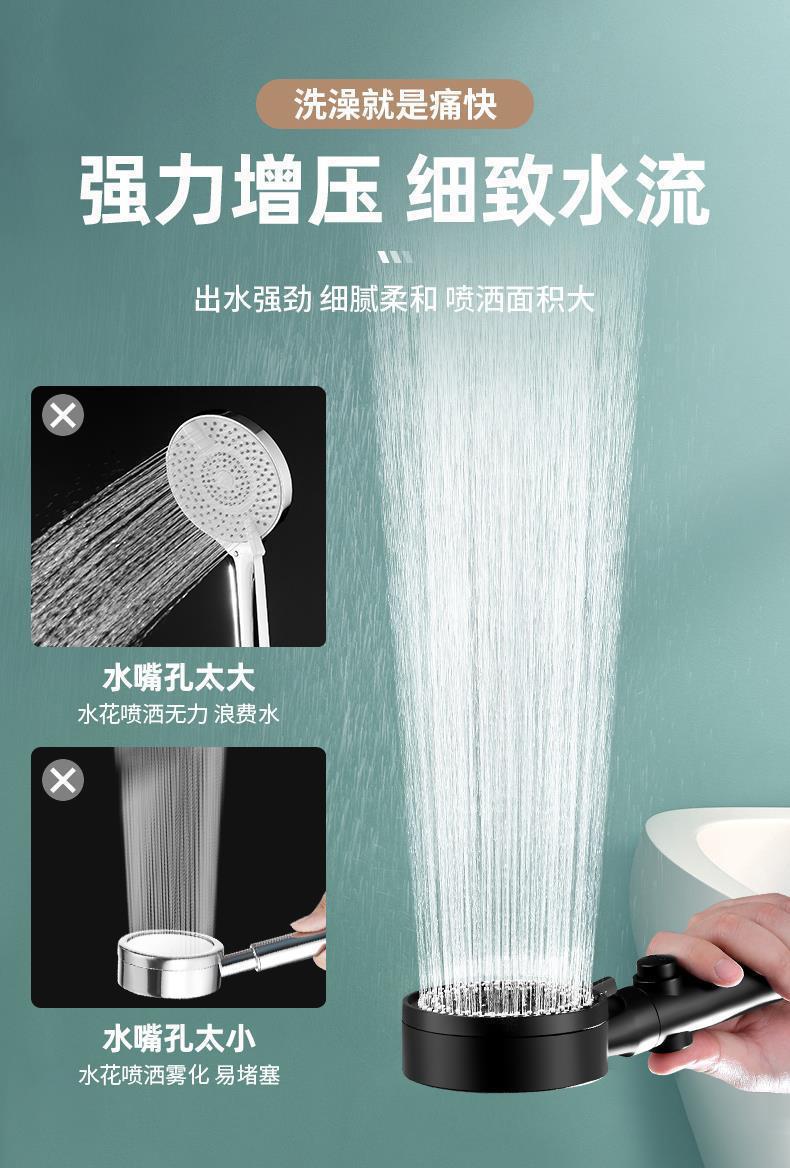 淋浴增压花洒喷头浴室浴霸家用热水器洗澡手持莲蓬头支架套装批发详情2