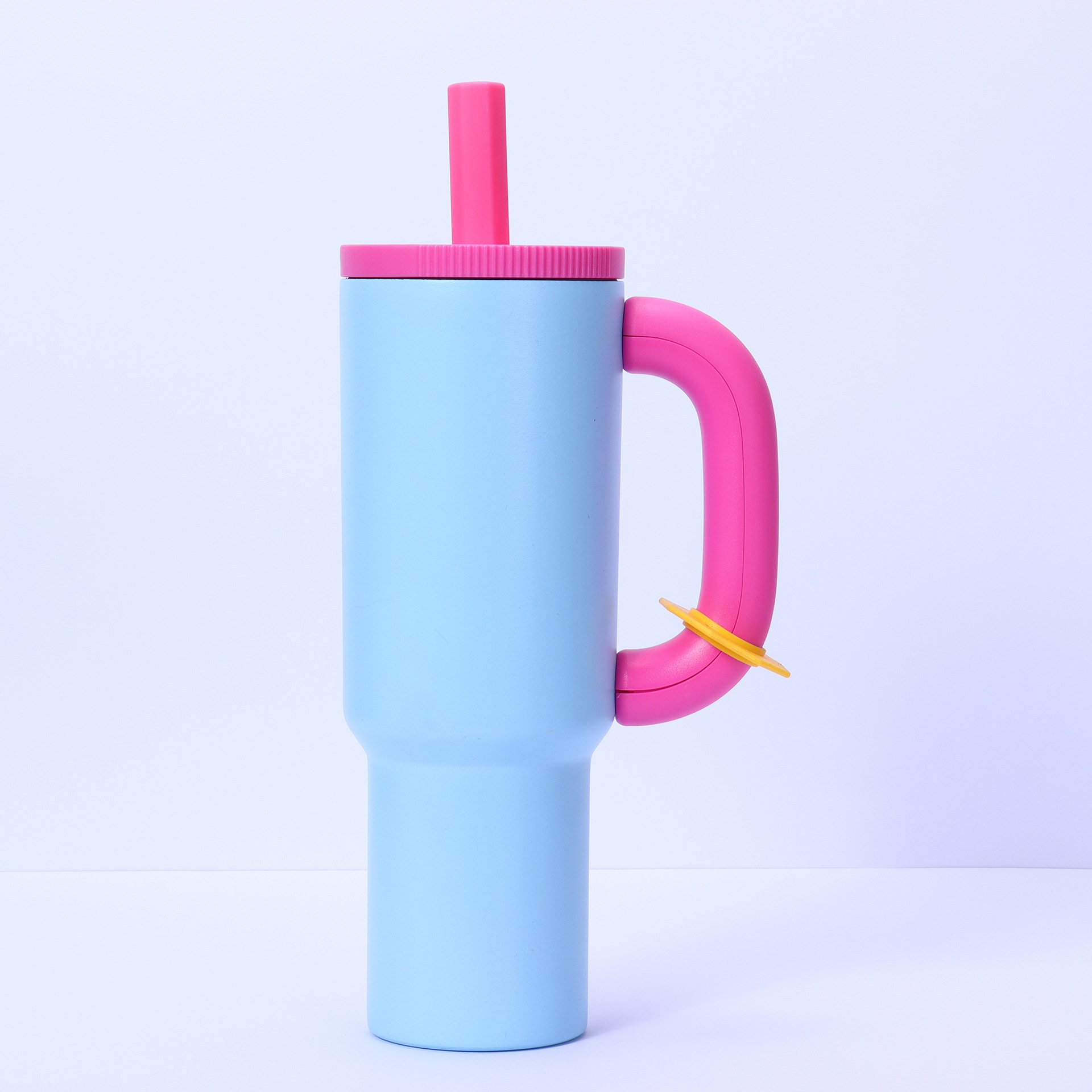 跨境304不锈钢手柄汽车杯双层真空大容量保温杯马卡龙色系冰霸杯详情9