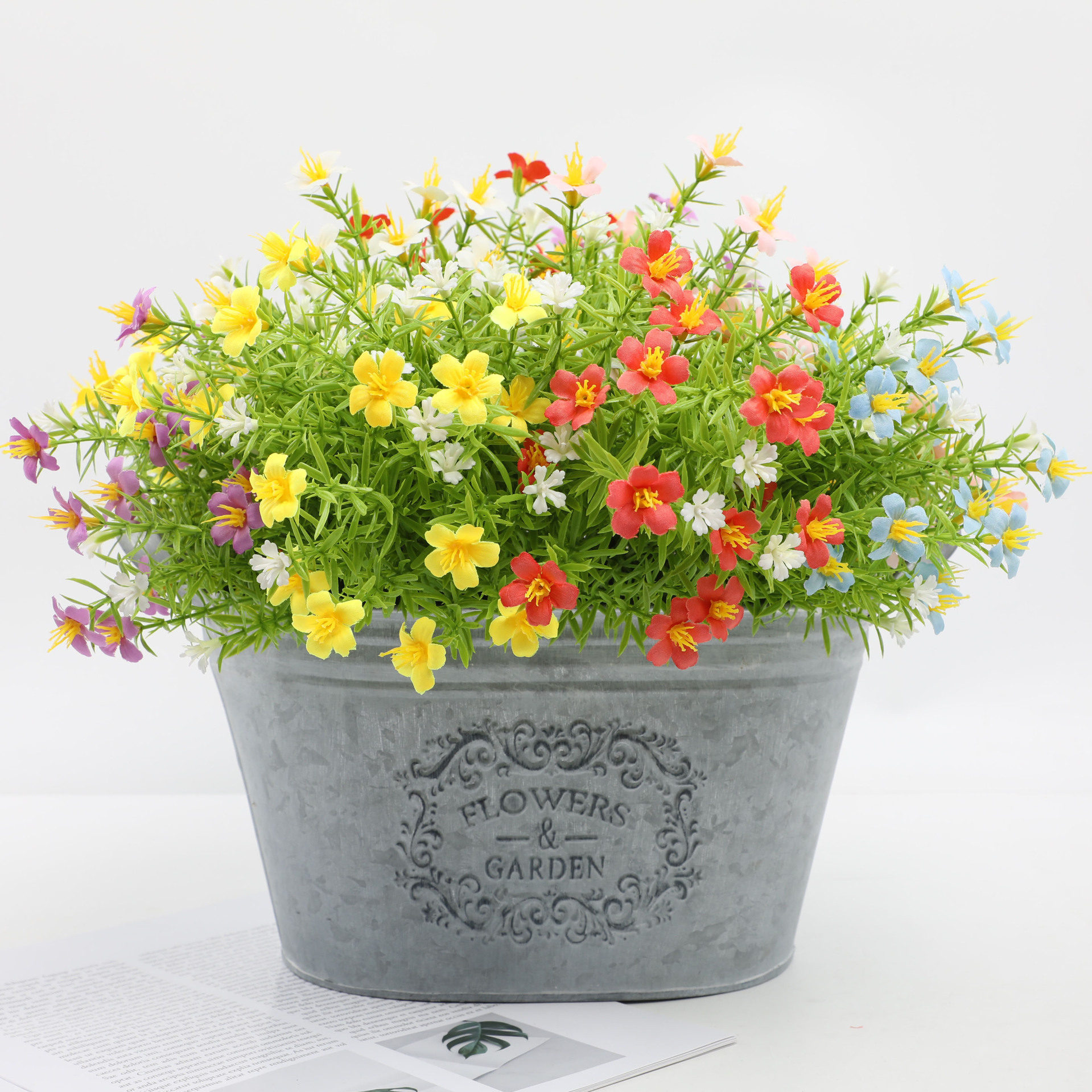 仿真塑料花米兰草家居装饰人造花束仿真植物假花绿植水草工厂批发详情1