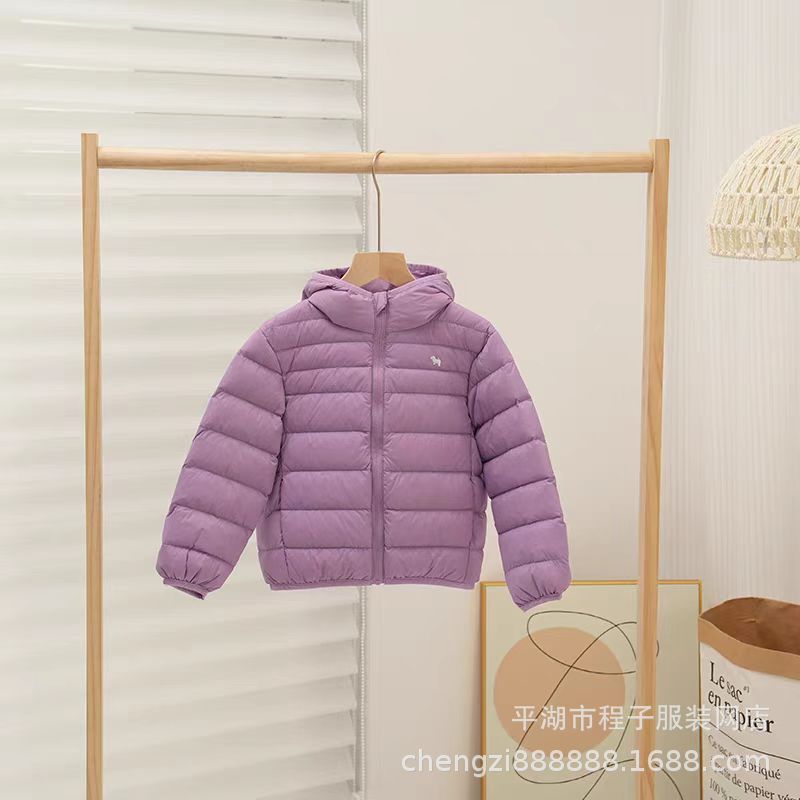 儿童新款超轻羽绒服白鸭绒轻薄连帽外套男童女童中大童春秋短款详情19