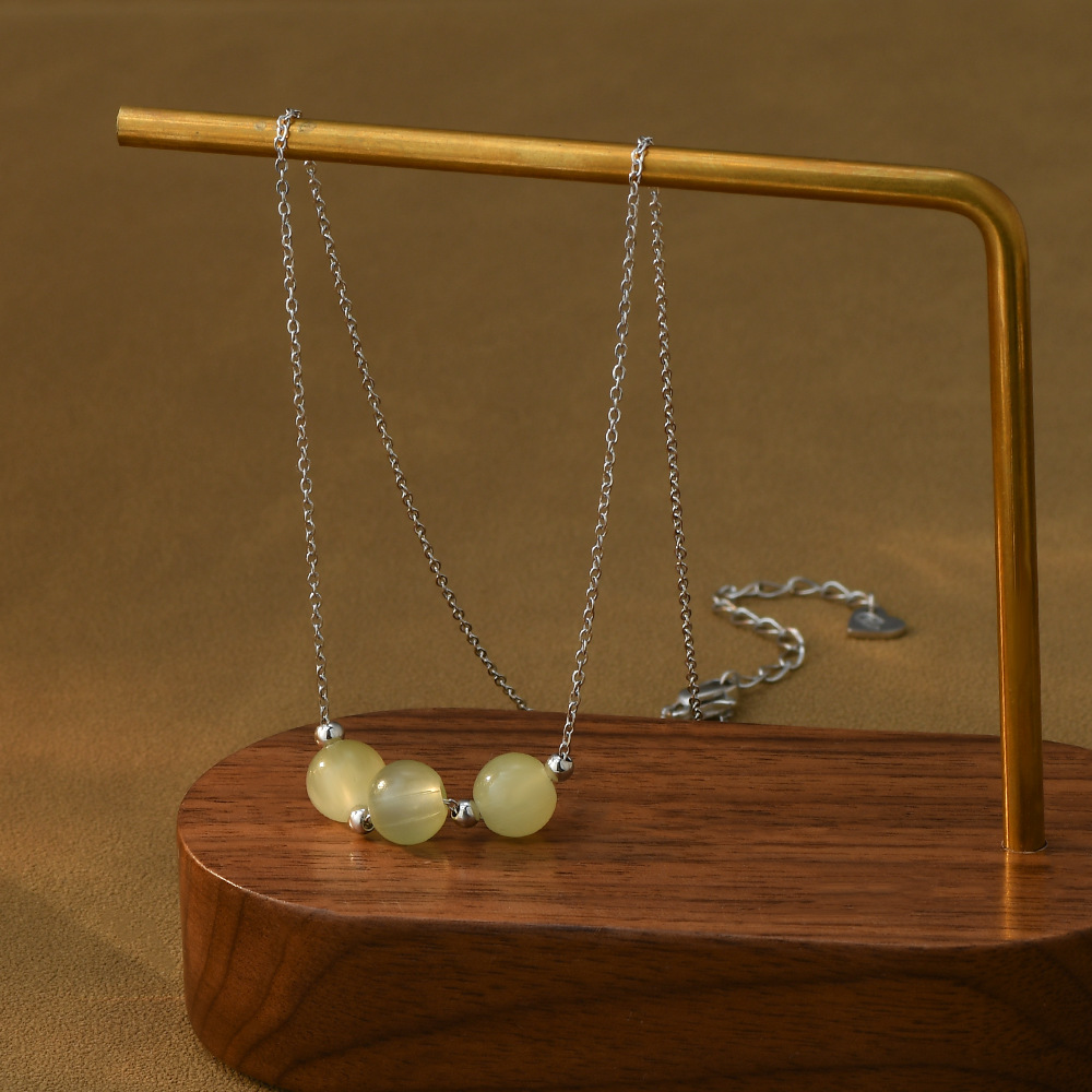 新中式风仿和田玉项链女2024新款潮小众设计感高级锁骨链气质轻奢详情8