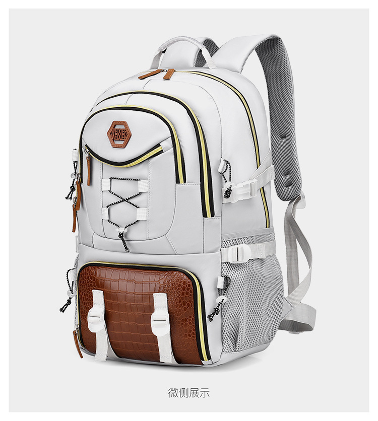New high-appearance level casual backpack, large-capacity high-end travel bag, hiking bag, Oxford fabric backpack pic 23
