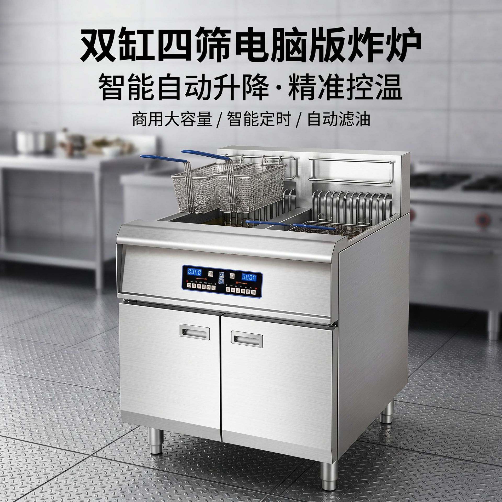 The fryer panel is controlled by a commercial intelligent computer pic 4