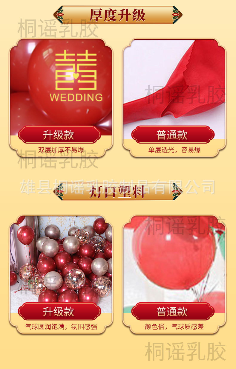 婚房布置10寸双层石榴红气球婚礼装饰婚庆用品结婚卧室布置气球详情5