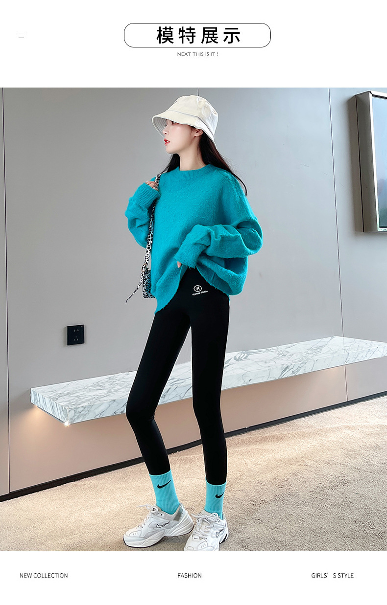 飞机标鲨鱼裤女外穿春夏紧身修身防晒提臀户外打底瑜伽芭比裤女详情17