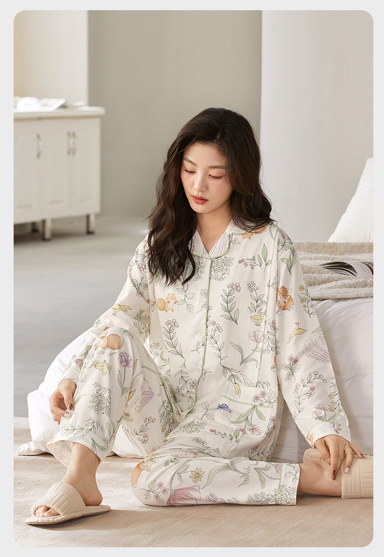 孕期产前套装春夏季新款孕妇产后月子服睡衣哺乳喂奶装家居服女士详情26