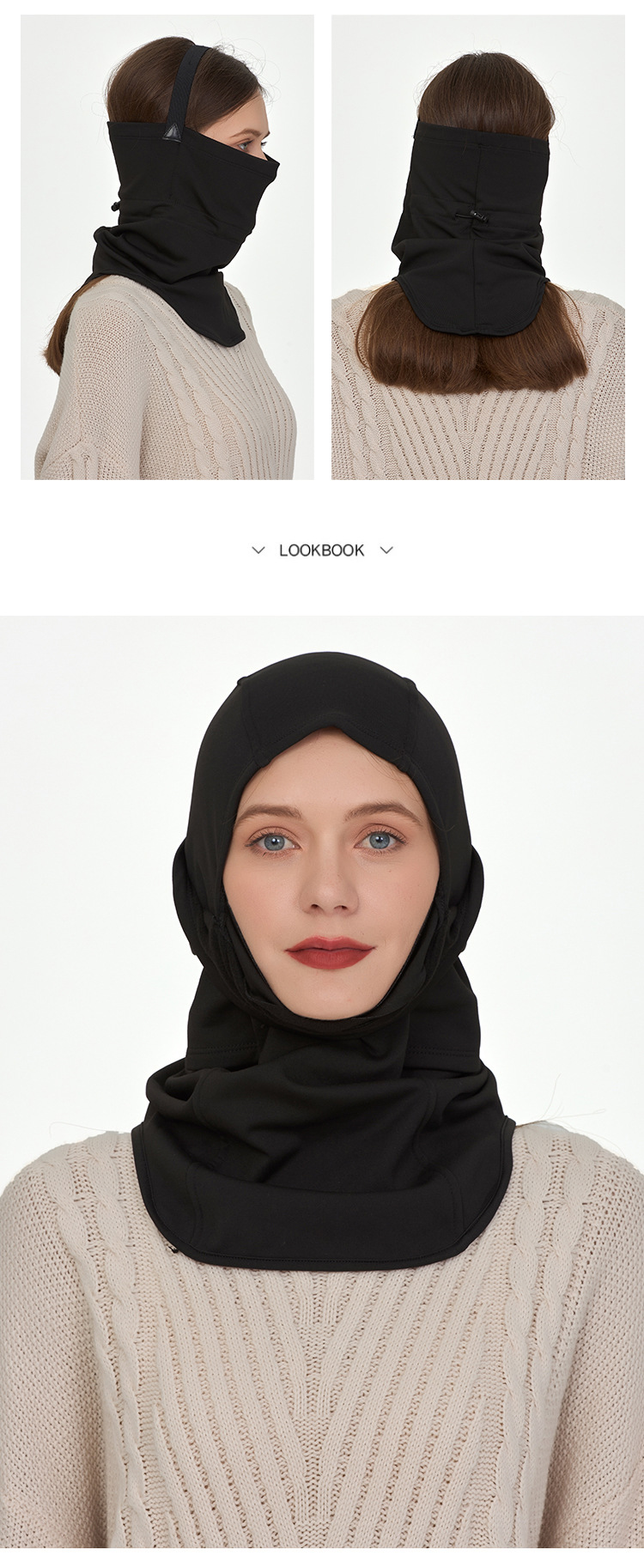 【BERTON OUTDOOOR】抗菌环保滑雪面罩男女防风保暖围脖户外加厚加绒护脸防寒护颈骑行面罩详情15