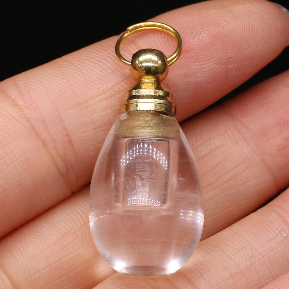 Exquisite natural semi-precious stone perfume bottles, white crystal, various shapes, DIY accessories, fashionable and exquisite wholesale production pic 46