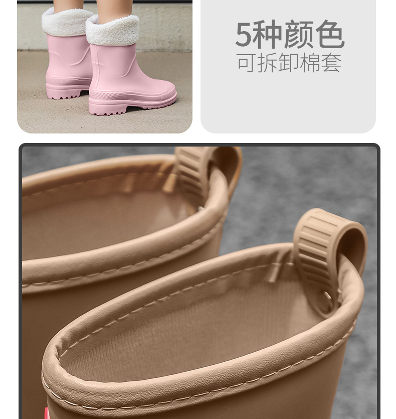 新款时尚韩版雨鞋女潮流短筒水鞋工作外穿工作鞋洗车防水防滑胶鞋详情7