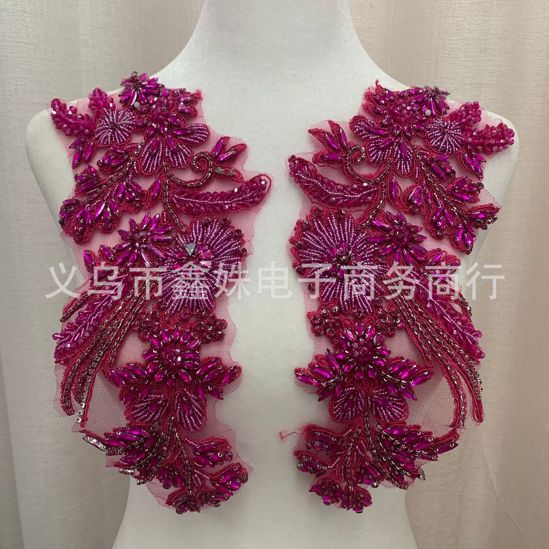 全新手工麦穗钉珠钉钻珠绣服装配饰详情6