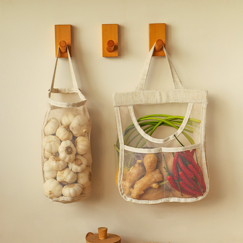 Fabric door rear storage bag, wall-mounted storage basket, household large-capacity sundries sorting basket, multi-functional storage pic 2