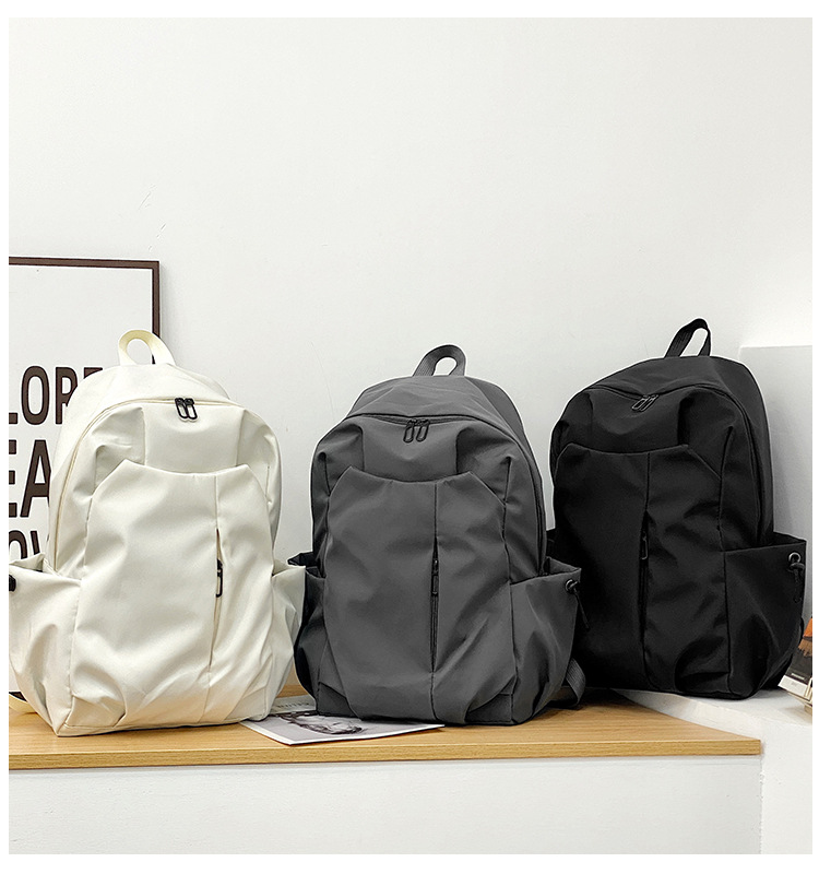 跨境新款双肩包大容量男女学生书包简约休闲短途出差商务电脑包详情12