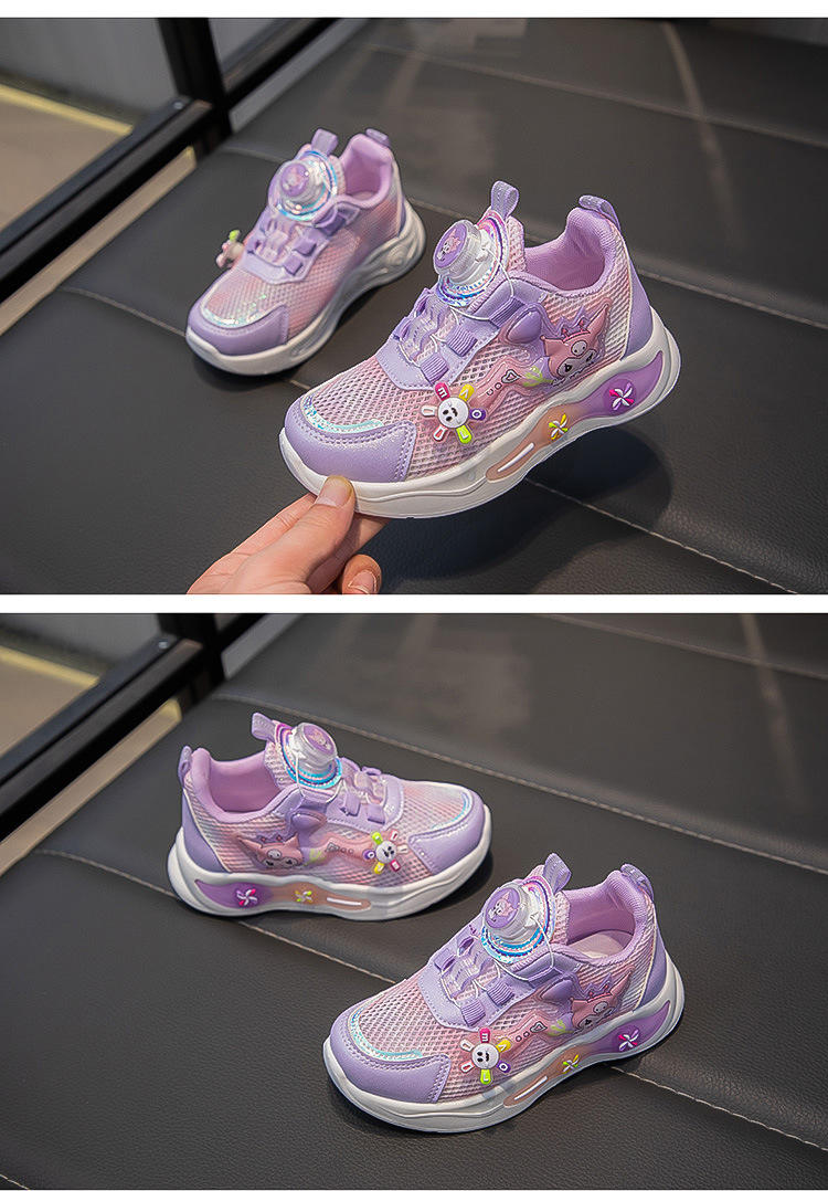 女童运动鞋2024新款网面鞋学生卡通鞋库洛米跑步鞋中大童休闲鞋子详情12