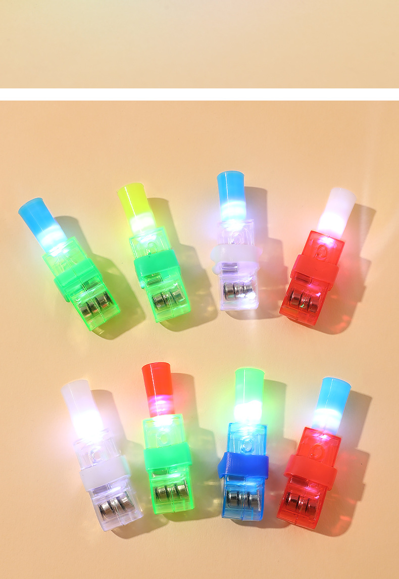 Cartoon seven-color projection finger light, projection finger light, LED toy night light, laser finger light pic 9