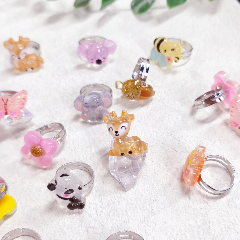 【可以】新款卡通儿童戒指合金可调节戒指女童手饰幼儿园戒指礼物详情7