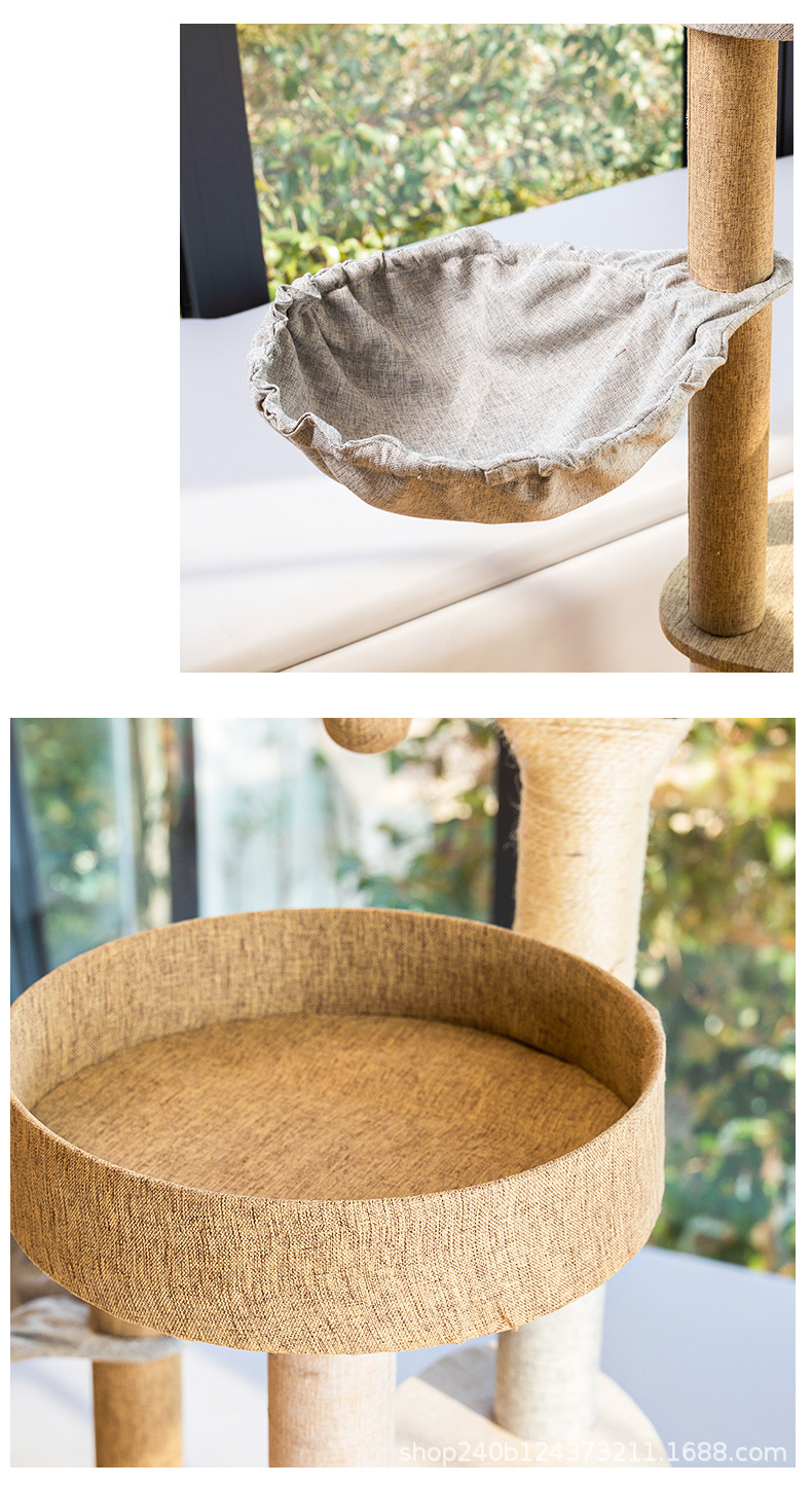 Cat tread rack grande cat all in one rack árbol de gato salto cuerda de cáñamo juguete de gato amazon comercio exterior personalizado al por mayor pic 13