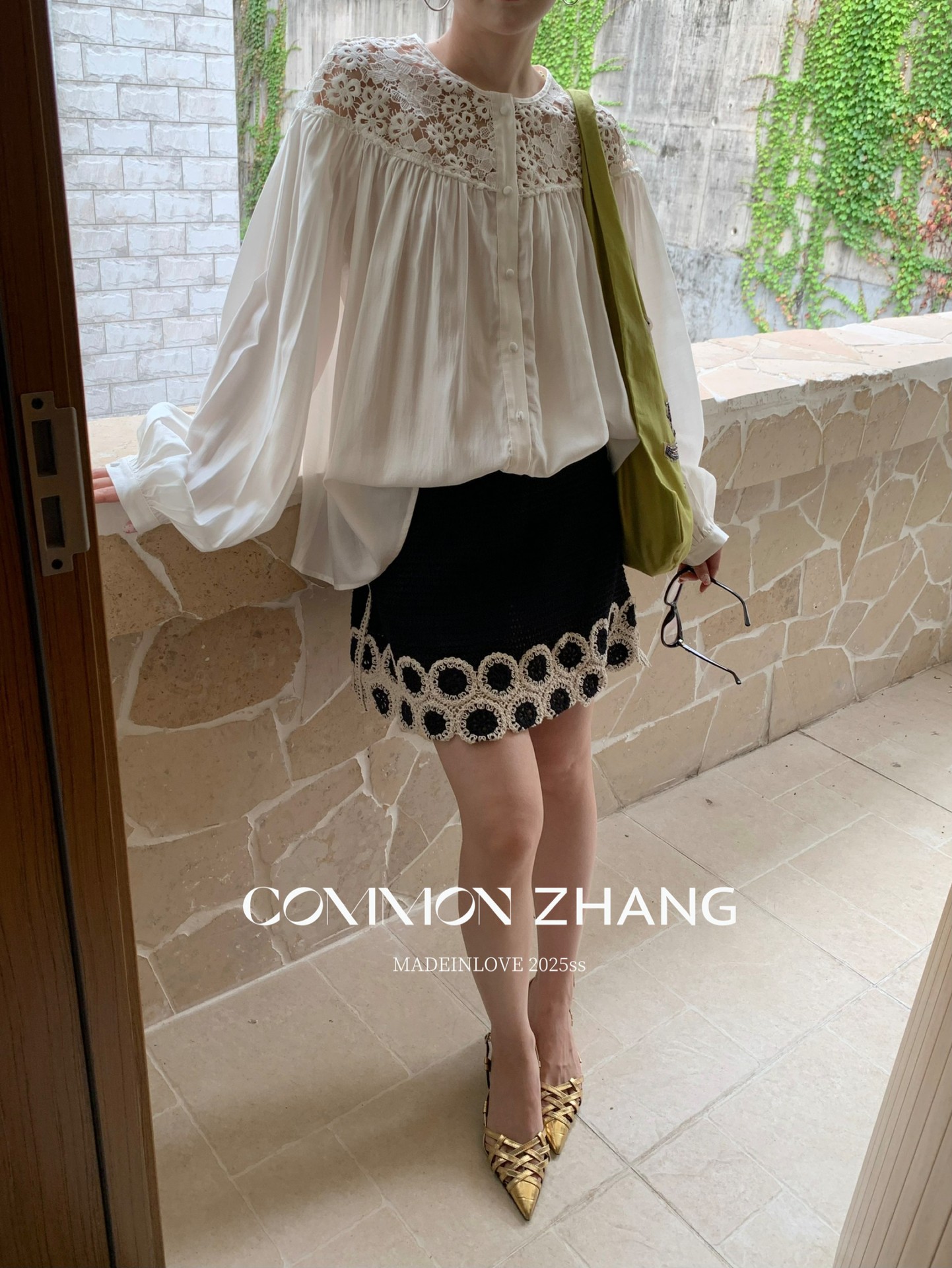CZ ZHANG Summer French fashion Design sense floral embroidery black versatile low-waisted A-line short skirt B24109 pic 18