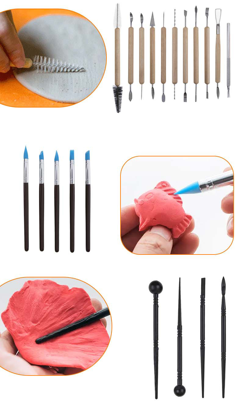 Cross-border 30-piece stone plastic engraving laser knife point drill pen set, roll-type pen case, cloth wrapped clay pottery tools pic 4