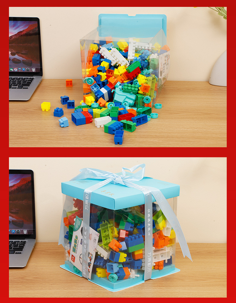 千乘透明蛋糕盒积木拼插早教益智礼盒儿童玩具科教积木活动礼品详情9