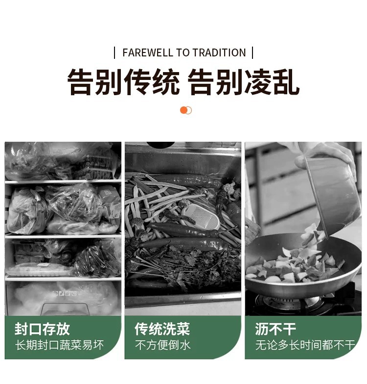 厨房双层镂空洗菜盆碗筷沥水篮多功能塑料圆形家用菜篮水果盆加厚详情2
