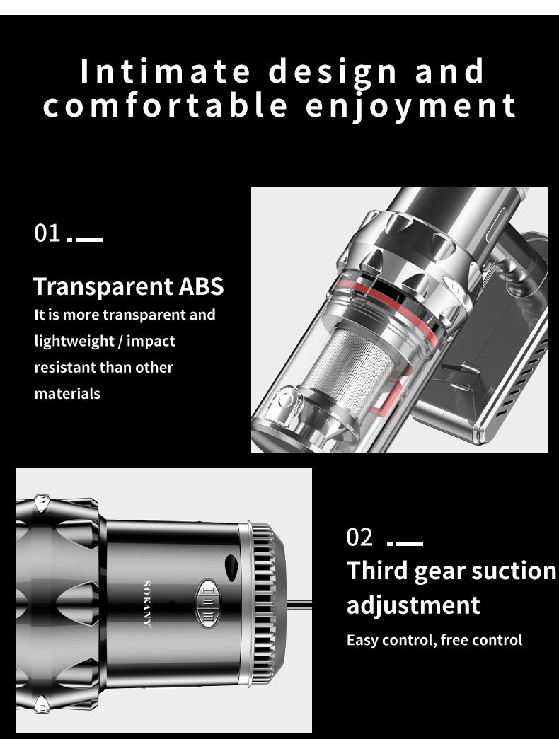 Cross-border SOKANY3377 household handheld multi-in-one wireless charging VACUUM CLEANER pic 9