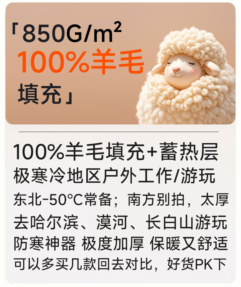 东北100%羊毛长护膝棉裤男士冬季高腰加厚绒貂绒色拉姆保暖裤女款详情22