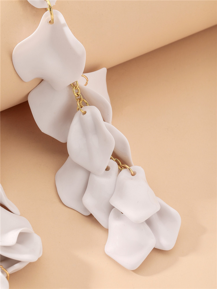 European and American rose petal long tassel earrings, fashionable, ins, elegant, internet-famous, high-end, eco-friendly earrings for women pic 18