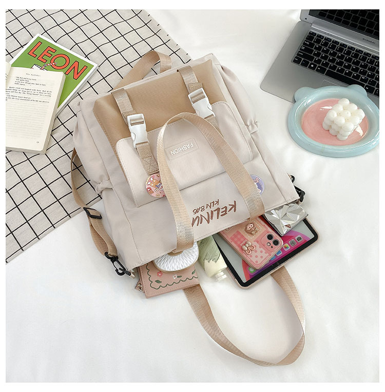 书包女ins森系单肩包学生帆布包清新简约斜挎包大容量装书手提袋详情12