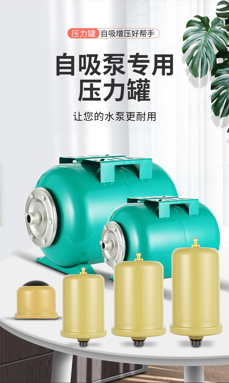 家用冷热水自吸泵增压泵压力罐1L2L压力罐水泵气压罐压力开关配件详情2