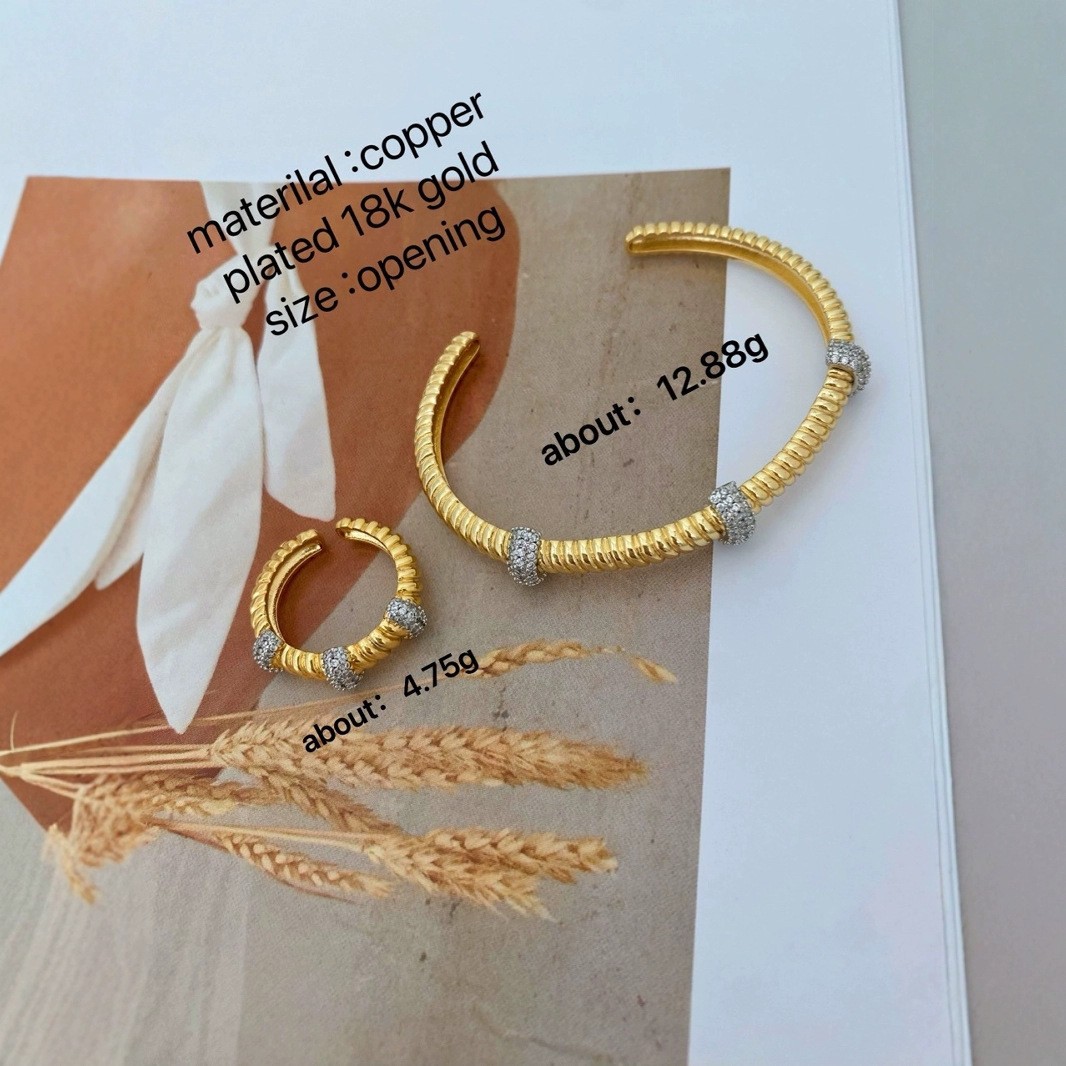 韩版几何简约六边形螺母手镯微镶锆石百搭女式小清新手环热销批发详情4