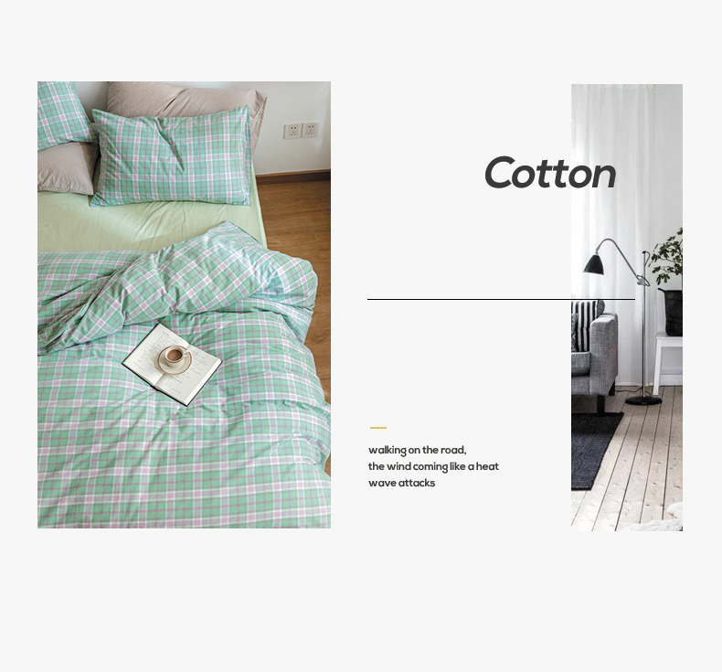 All-cotton yarn-dyed washed cotton four-piece set, pure cotton Muji manufacturer supplies bedding, duvet covers, Japanese quality bed covers wholesale pic 19