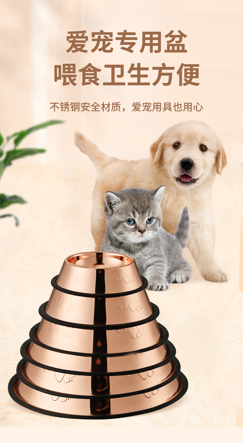 铜色柯基犬宠物碗食物水碗硅胶慢食用品宠物猫碗详情13