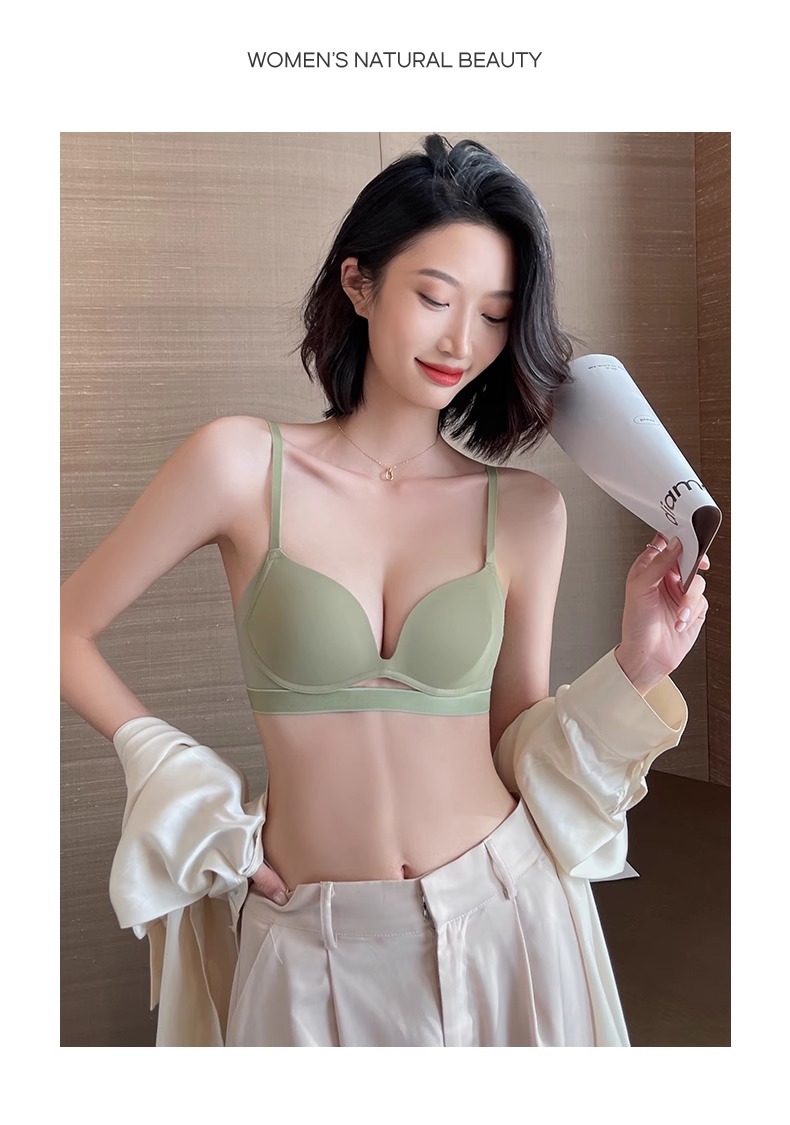 内衣女士小胸聚拢夏季薄款无痕性感镂空无钢圈收副乳防下垂文胸罩详情27