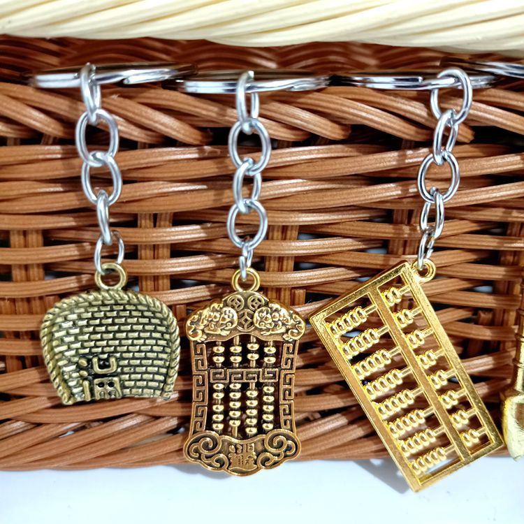 【 Zone 1-5 】 Copper-plated keychains 100 yuan per pack 2000 yuan per box, copper-like pendants, copper-plated keychains, keychains, metal accessories, street stalls, temple fairs, retro keychains 1 yuan, 2 yuan supply pic 6