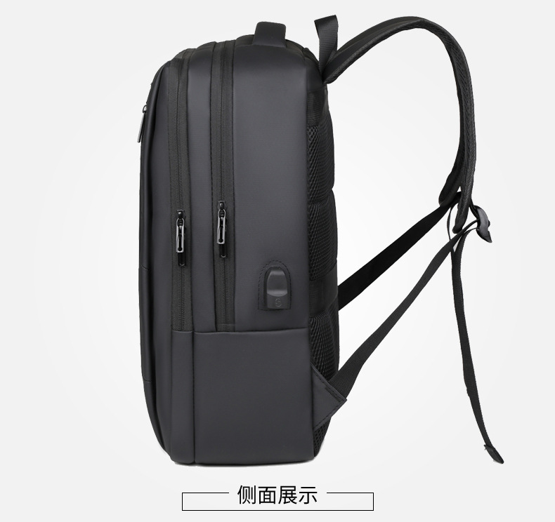 跨境商务背包电脑包男士高级感简约双肩包百搭学生大容量旅行包详情18