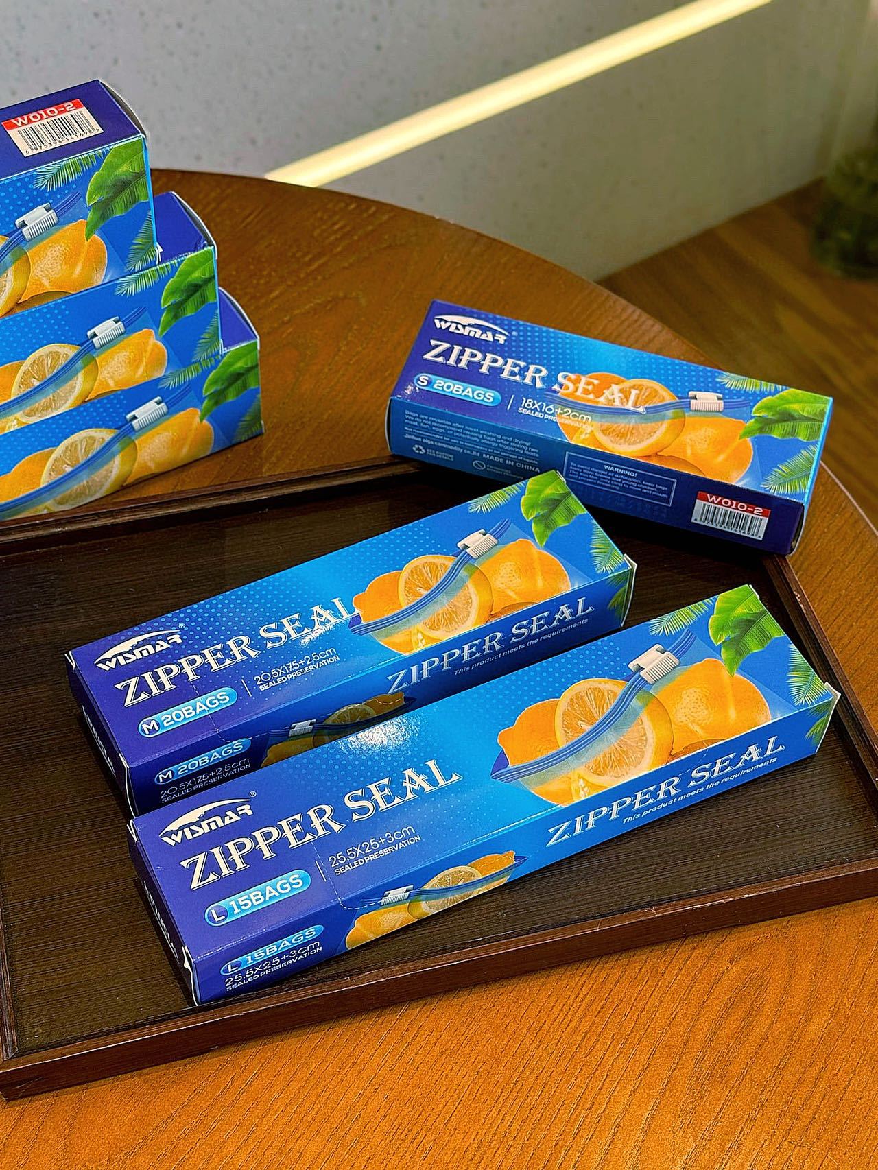 跨境现货食品级保鲜拉链密封袋收纳食品真空袋详情2