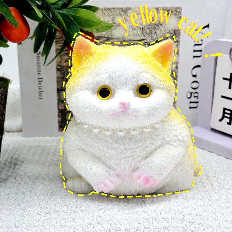 Xiaohongshu Cat Kneading Fun Hand-drawn Fat Cat Stress-relieving Toy DIY Creative Cute Realistic Plush Doll Cat Fun Doll pic 4