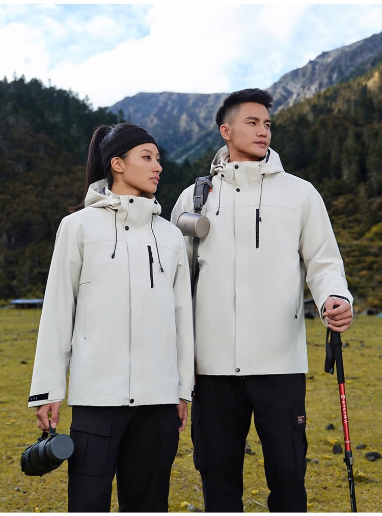 冲锋衣男三合一外套女户外加厚防风防水徒步登山服团建定制印logo详情20