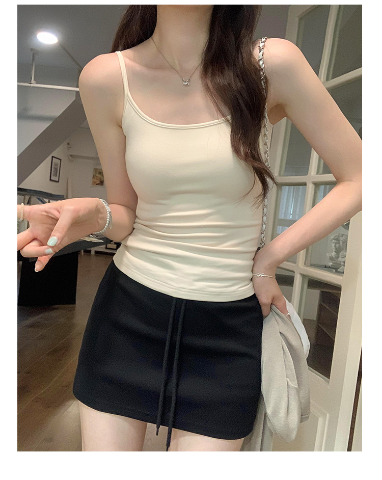 港风高级设计感辣妹别致带胸垫小吊带女夏季2024新款无袖外穿内搭详情33