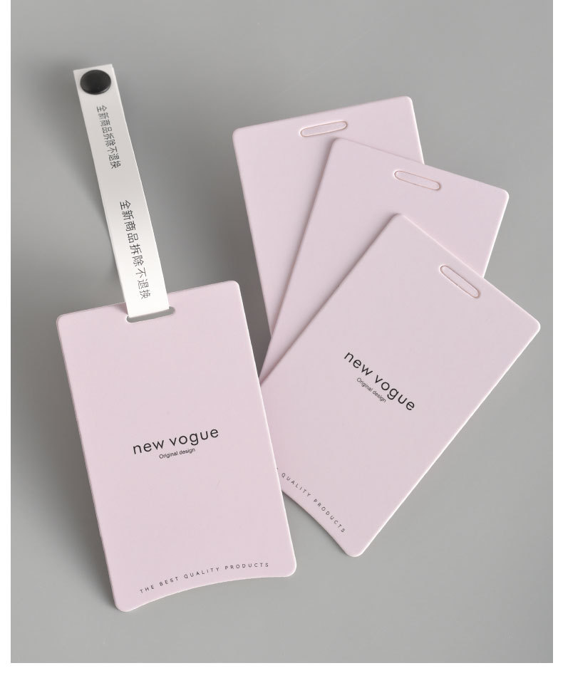 简约新款高级防拆扣挂牌定制服装吊牌LOGO男女装定做衣服标签现货详情12