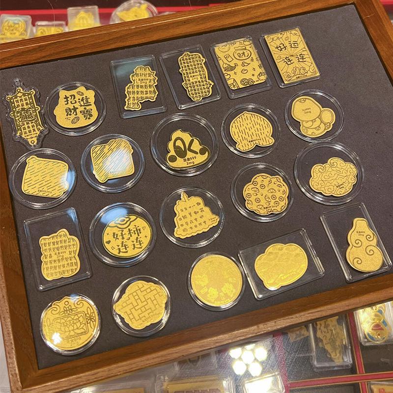 999 pure gold bar, investment gold coin, wealth gold sheet, gold mobile phone sticker, princess, please get rich, gift for girlfriend pic 2