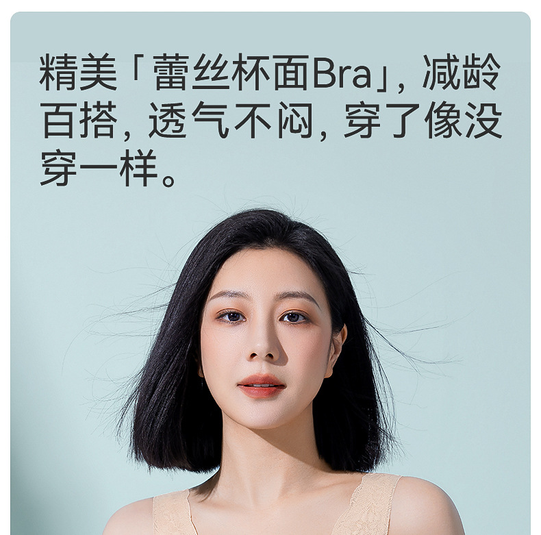 妈妈内衣女前扣文胸无钢圈背心式胸罩中老年人妇女无痕大码夏薄款详情1