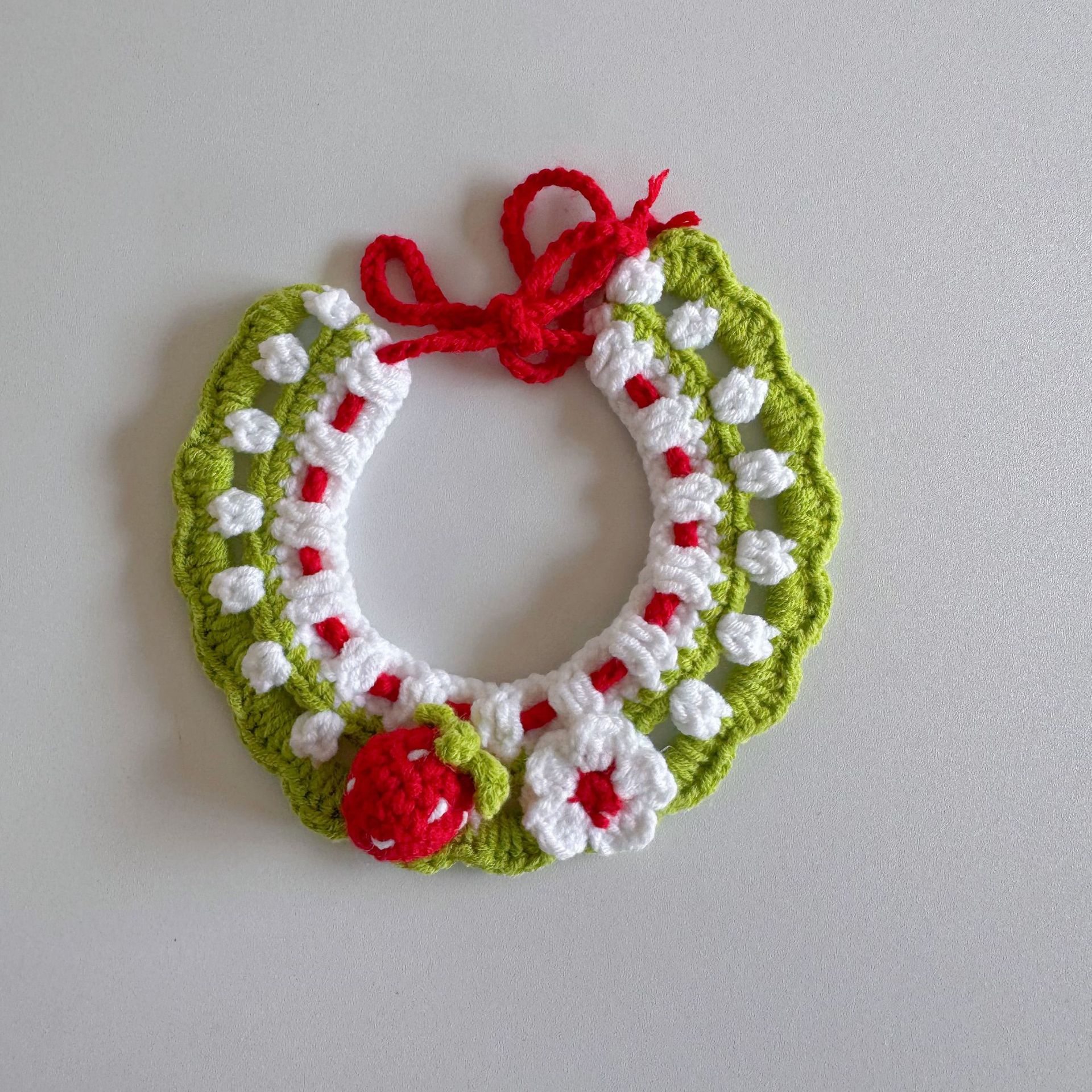 Pet hand-woven necklaces, cute cat knitted necklaces, kitten neck rings, small dog neck decorations pic 12