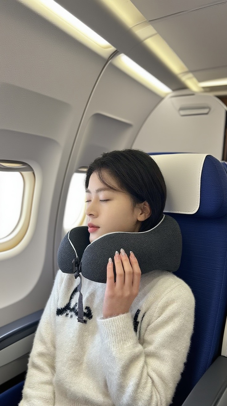 简约现代商务记忆棉u型枕 康乐屋阳离子网眼布慢回弹护颈枕批发详情5