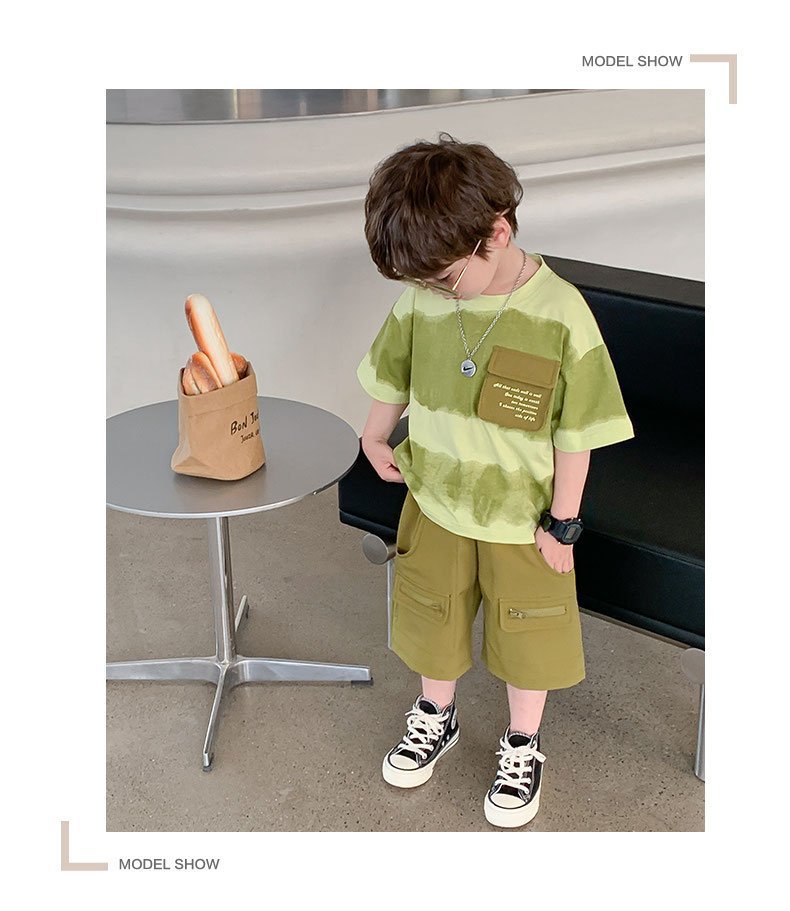 男童夏季短袖套装2024新款潮流韩版中小童薄款秋装潮酷男宝两件套详情12