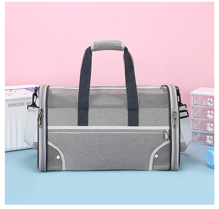 Cat bag, portable handbag for going out, breathable, spacious, fashionable dog bag, hand-held, space-style pet bag pic 16