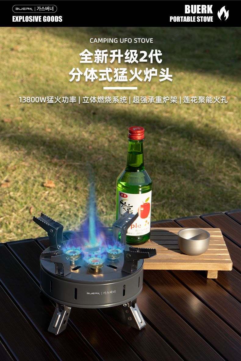 便携式户外五星猛火煤气卡式炉野炊火锅炉头野外防风燃气灶具批发详情1