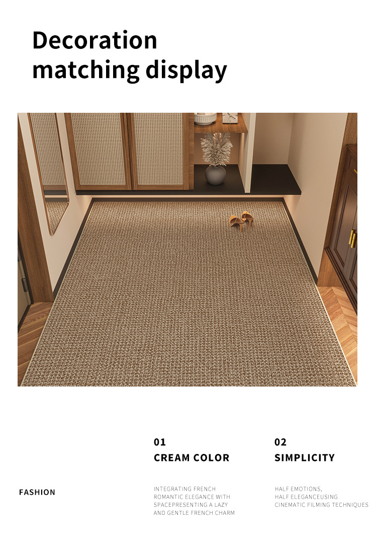 The entrance door mat is dirt-resistant, dust-proof and waterproof. It is a large area of sisal imitation carpet that can be cut pic 17